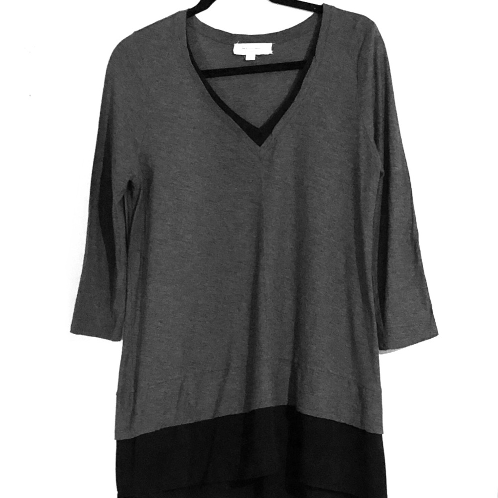 Fashionable Accented Cotton and Rayon Tunic top